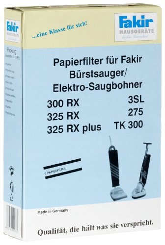 Fakir 0110805 Bohner 3 SL Papierfilter Pack A 5