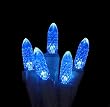 Set Of 50 LED C3 Blue Mini Christmas Lights - Green Wire