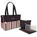Gerber Stripe Nylon Diaper Tote, Pink