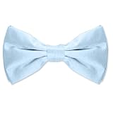 Sky Blue Pretied Bowtie by Elite Solid - Blue Silk