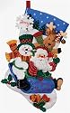 Sledding Friends W/Musical Chip Stocking Felt Kit