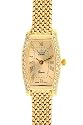 Geneve Women's Solid gold watch - Tonneau style with diamonds on the bezel