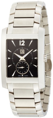 ESQ by Movado Men's 7301296 SWISS Venture Stainless-Steel Bracelet Black Dial Watch