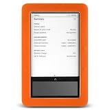 Barnes & Noble Nook E-reader E Reader ORANGE Soft SILICON SKIN SLEEVE CASE Cover Pouch Carrying Bag
