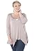 Sealed With A Kiss Designs Plus Size Henley Top - Size 3X, Mushroom