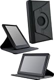HHI Amazon Kindle Fire Multi Angle 360 Stand Up Case - Black (Package include a HandHelditems Sketch Stylus Pen)