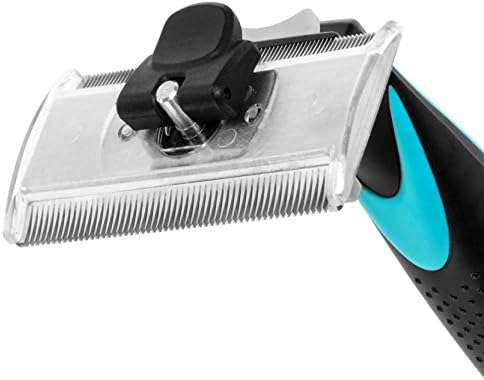 Dual Blades Deshedding Tool with Safe Blade Cover for Long & Short Hair Dogs & Cats. Removes Matting & Knots in Minutes to Produce a Healthier Coat for Your Pet. A Perfect Brush to Make the Grooming More Enjoyable, 2 Sizes Available.