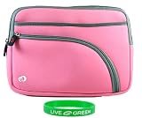 41OsZD9ZdtL. SL160  Toshiba Mini NB205 N310/BN 10.1 Inch Netbook Neoprene Sleeve Case   Tri Pocket   Pink