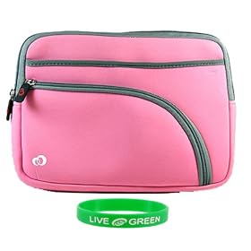 Samsung NC10-11GP 10.2-Inch Netbook Neoprene Sleeve Case - Tri-Pocket - Pink