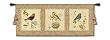 Songbirds Tapestry Wallhanging With Wall Hanging Rod and Tassels