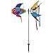 In the Breeze 2722 Ground Colorful Pivoting Wind Yard or Garden Spinner-Rainbow DAMSELFISH
