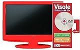 【エコポイント対象】ユニテク　Visole DVD内蔵地上デジタルフルハイビジョン液晶テレビ 22型　レッド LCU2161ARの画像
