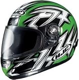 HJC CS-12 CS12 ECHO MC-4 GREEN/WHITE/BLACK MOTORCYCLE Full-Face-Helmet