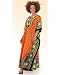 Search : Traditional Thailand Style Cotton Caftan Kaftan with Zipper - Available in Black or Orange