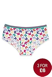 Cotton Rich Butterfly Print Shorts