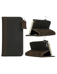 Wireless: iPhone 5, iPhone 5s & itouch 5G Leather Case, Propado Handmade Cowhide Leather Wallet Case with Stand Function,?Card Holder & Money Pocket, Magnetic Closure, Vintage Style - Propado