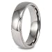 Millgrain Edge Domed High Polished Titanium Ring (5mm) - Sizes 5 - 13