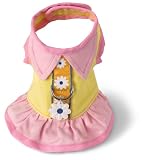Doggles Dog Harness Dress, Yellow, Teacup