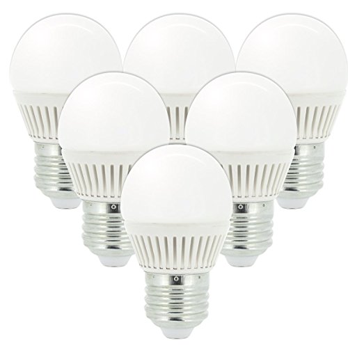 J&C LED Dimmable 3W E26 Medium Screw Base LED Light Bulbs, 25W Incandescent Equivalent, Soft White 3000K, 300lm, Pack of 6 Units