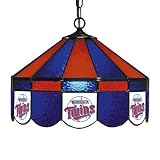 MLB Minnesota Twins 16-Inch Diameter Stained Glass Pub Light