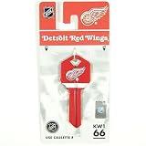 DETROIT RED WINGS OFFICIAL KWIKSET BLANK HOUSE KEYS (2)