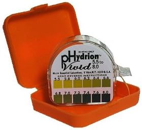 Hydrion MicroFine Disp. 5.5-8.0 ph range w/ color chart, dispenser, and extra roll