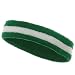 Terry Stripe Headband-Kelly White