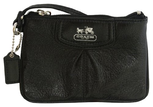 Coach Madison Small Black Leather Wristlet