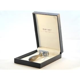 Parker 11R Cow Horn Three Piece Safety Razor