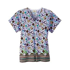 Tafford Nursing Scrubs Out Of The Box Crossover Border Scrub Top