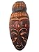 Serenity, African Tribal Wooden Mask, Hand Carved in Bali, 8 Inch