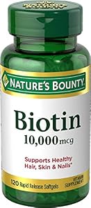 Nature's Bounty Biotin 10,000 mcg, 120 Softgels