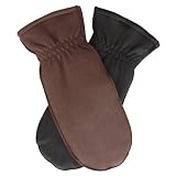 Women's Winter Leather Mittens with Finger Liners