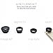 iPhone Lens 4 in 1 Magnetic Kit FishEye 180 Degree & 0.67 Wide Angle & Telephoto Zoom In 2x & Macro for iPhone 6 6+ 6S 5C/S 5 Android SmartPhones + With Free Bonus Tripod & Soft Microfiber Cloth