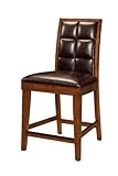 Modus Furniture Hudson Biscuit Back Leather Counter Stools, Mocha (set of t ....