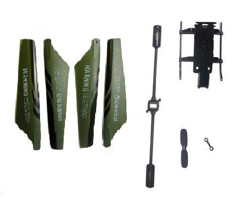 "Full Set Replacement Parts for Syma S107 RC Helicopter, Main Blades, Landing Skids, Tail Props, Balance Bar and Connect Buckle"