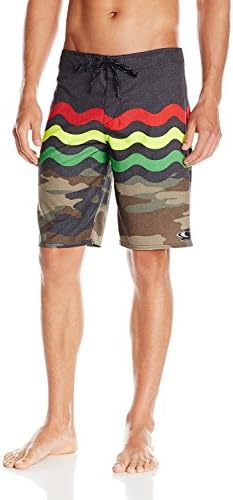 O'Neill Men's Jordy Freak Boardshorts Rasta 38