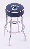 Vancouver Canucks HBS Double-ring swivel bar stool with Chrome base L7C1