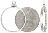 Sterling Silver Screw Top Coin Bezel, for the Quarter Dollar (25 Cent Coin) 24.2 mm Coin