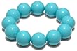 Simulated Turquoise 16mm Beaded Stretch Bracelet