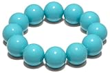 Simulated Turquoise 16mm Beaded Stretch Bracelet