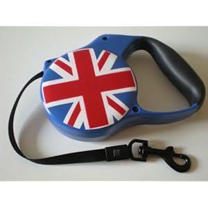 Laisse a enrouleur pour chien avec le drapeau anglais