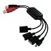 High Speed USB 2.0 4-Port Hub with Mini USB Adapter 480 mbps