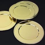 BEADED CHARGERS BRASS SET 12