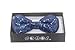 NEW Tuxedo Classic BowTie Sequin Neckwear Adjustable Unisex Bow Tie (Navy Blue)
