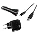 mumbi 3in1 Lade SET: micro USB Datenkabel + USB Netzteil + USB KFZ Adapter 1000mAh f�r alle Ger�te mit micro USB Anschluss