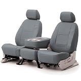 COVERKING CSCQ3HM7001 CUSTOM SEAT COVER (1 ROW) PREMIUM LEATHERETTE SOLID LIGHT GRAY... by Coverking