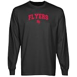 NCAA Dayton Flyers Charcoal Logo Arch Long Sleeve T-shirt-