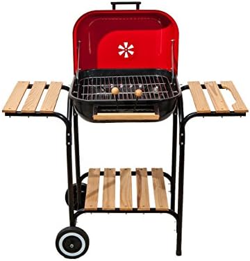 Martian Offset Smoker Charcoal Grill with Two Side Shelves (16-Inch)