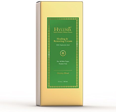 Hylunia Skin Care - Healing & Restoring Cream -Holiday Blend : Paraben Free, Sulfate Free, Chemical Free, Phosphate Free, Gluten Free, Natural - Plant Based Vegan Moisturizer